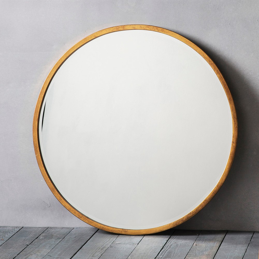 Luxe Tapi Harriet Round Mirror in Antique Gold